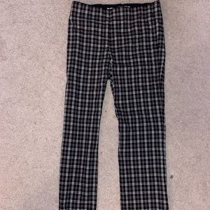 Plaid Skinny Ankle Pants
